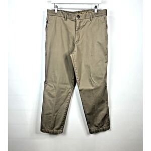 Lee Carefree Stretch Mens Pants 34x29 Khaki Performance Series Flat Front‎